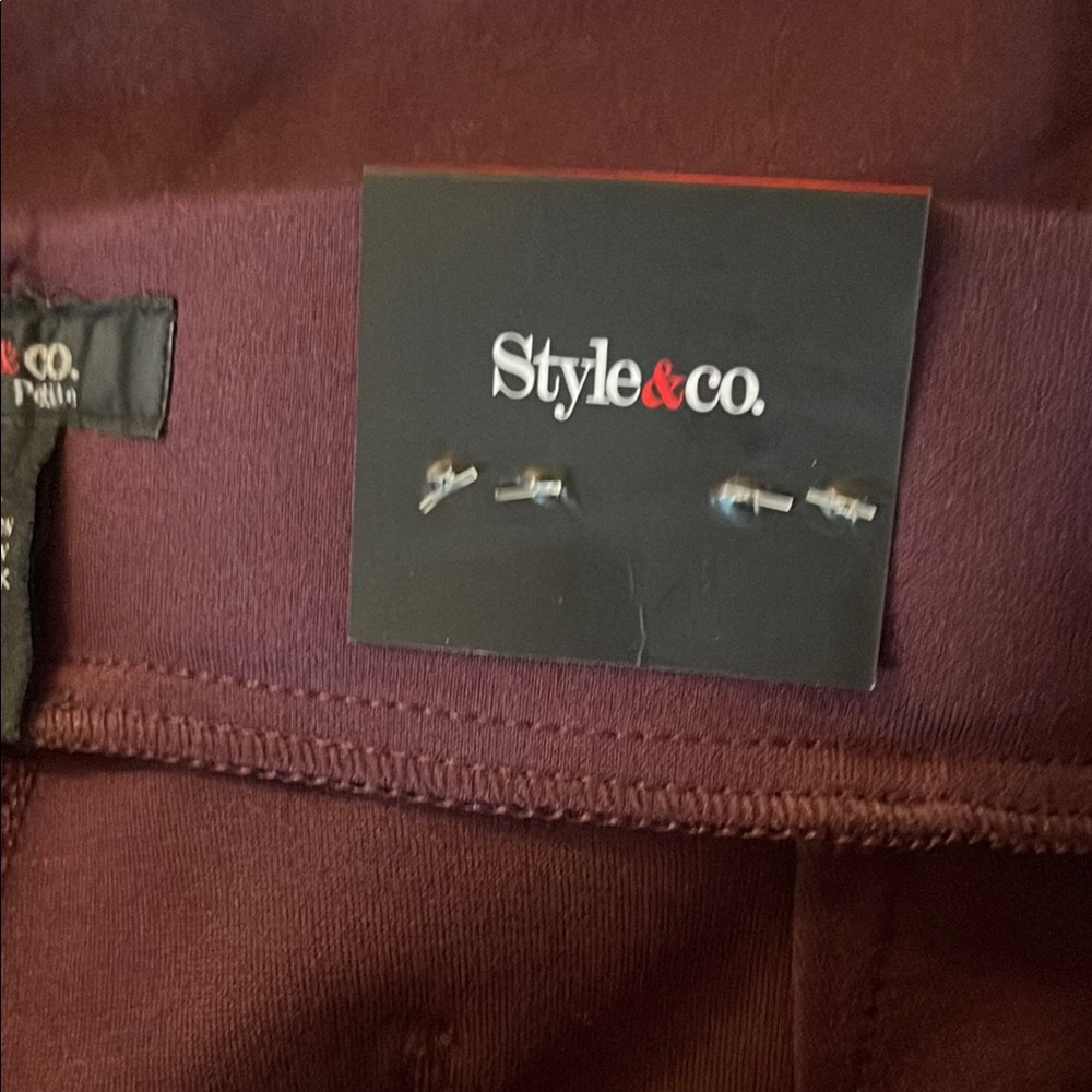 Style & Co. Women's Leggings in Deep Purple - Picture 11 of 13